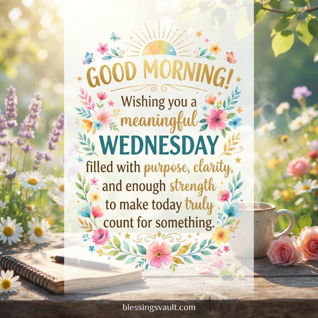 310 Beautiful Good Morning Wednesday Blessings 2026 4 Meaningful Wednesday Good Morning Images