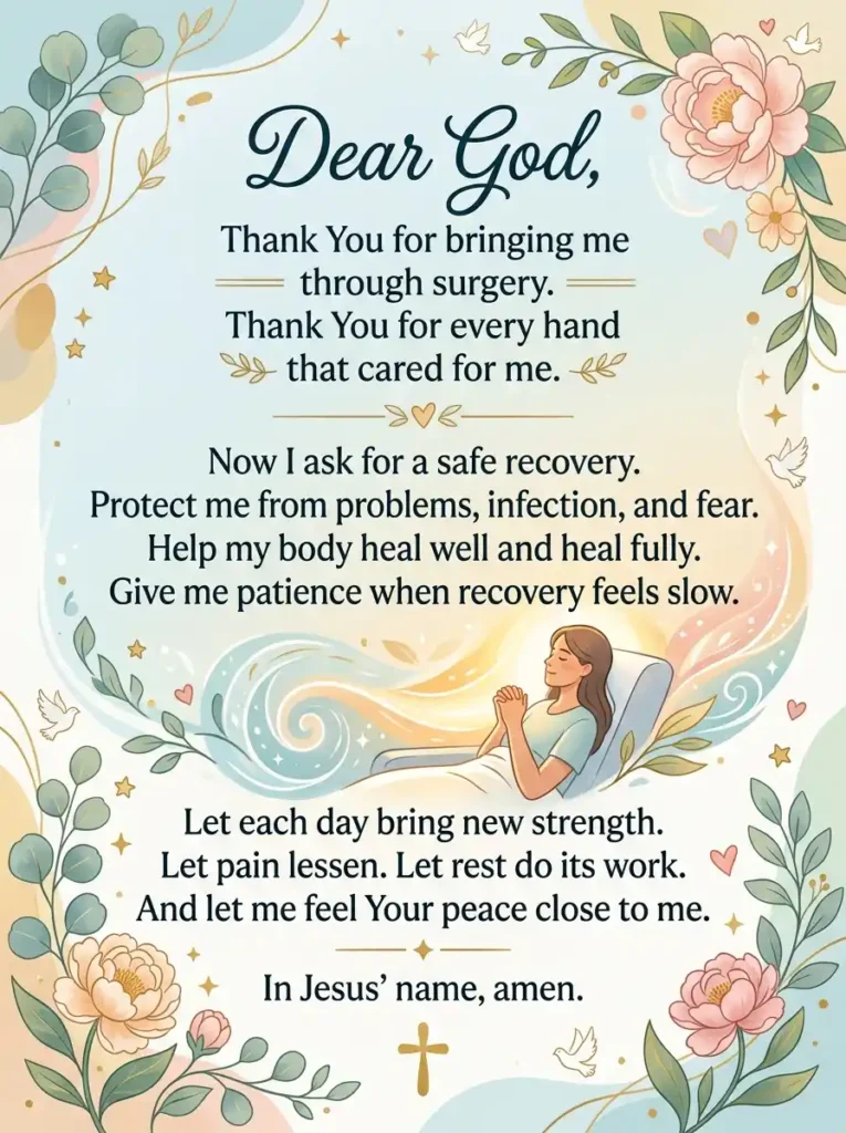 15 Best Prayers for Healing and Strength in Difficult Times 3 Prayer for Healing After Surgery