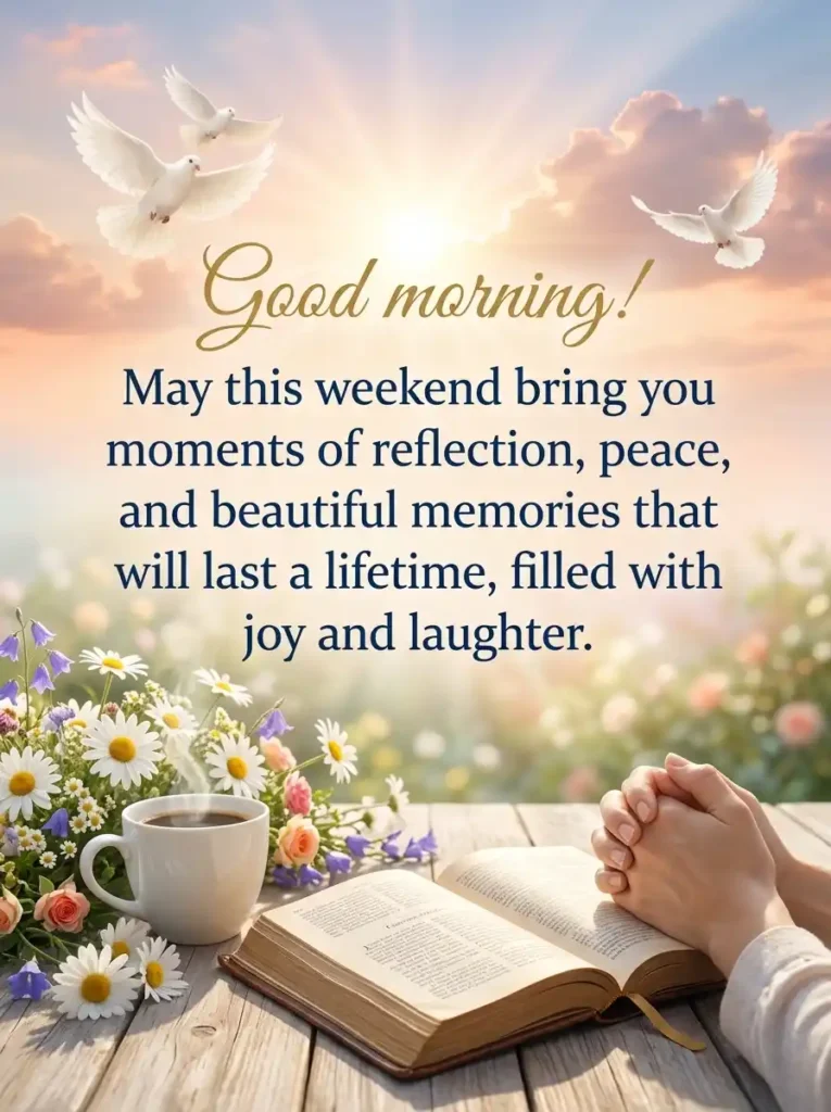 560 Inspirational good morning saturday blessings images and quotes 2026 4 Weekend Good Morning Greetings